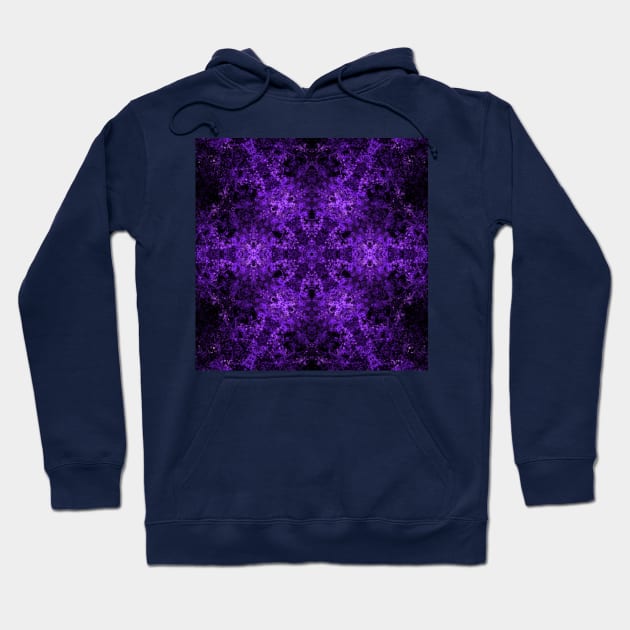 Passionate Purple Kaleidoscope Star Modern Abstract Art Hoodie by karenmcfarland13